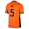 Maillot de Supporter Pays-Bas Ake 5 Domicile Euro 2024 Pour Homme